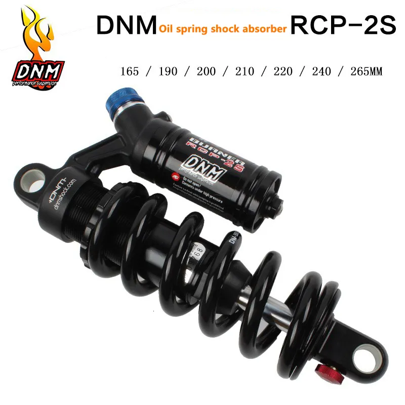 Cykelgrupper för DNM RCP2S bakre chock Downhill MTB 165265mm Rebound Compression PreLoad Motorcyklar delar 230612