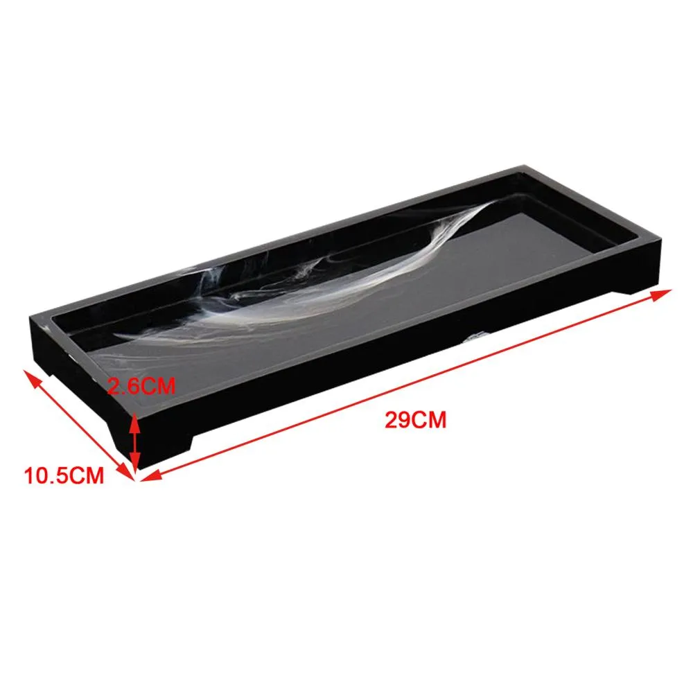 Premium Resin Marbling Bathroom Storage Vanity Tray Cosmetics Parfume Organizer for Toilet Tank Wash Basin Bathroom