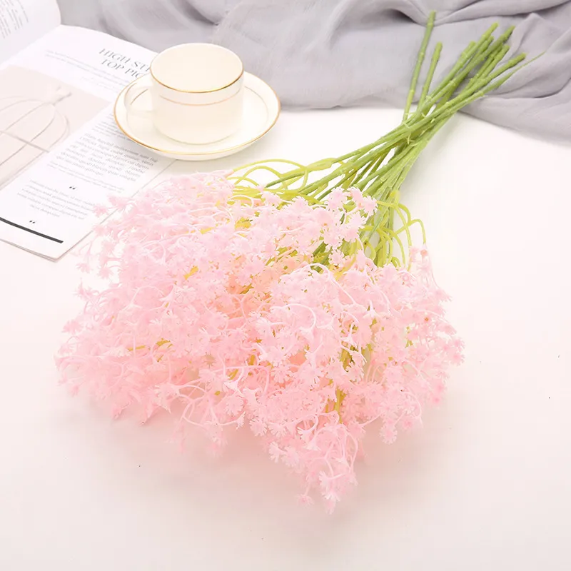 5pcs of Real touch Gypsophila Artificial flower 84pcs thin blooms 60cm Gypsophila DIY flower bouquet for floral Easter Valentine