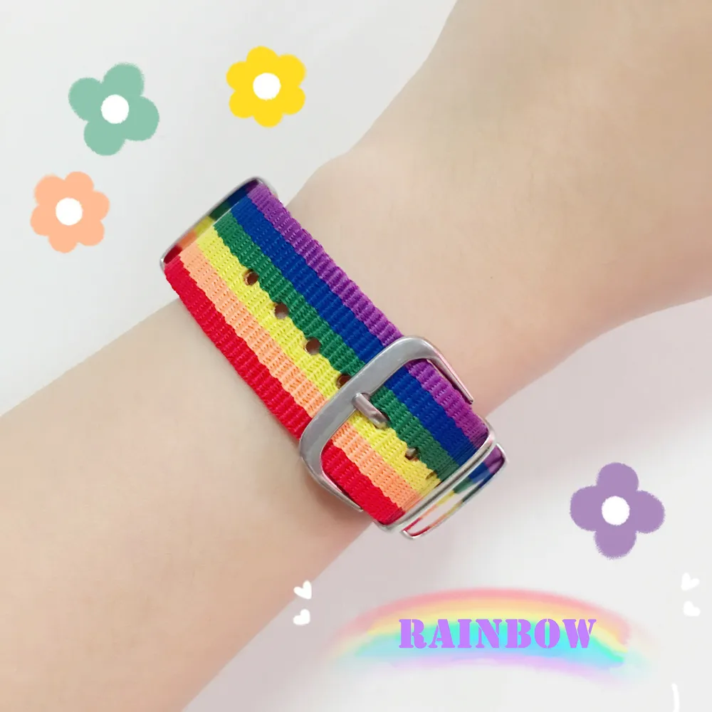 Fashion Rainbow Bracelet Girl Boy Wristband Bracelet Cotton Linen Adjustable Couple Jewelry Friendship Jewelry