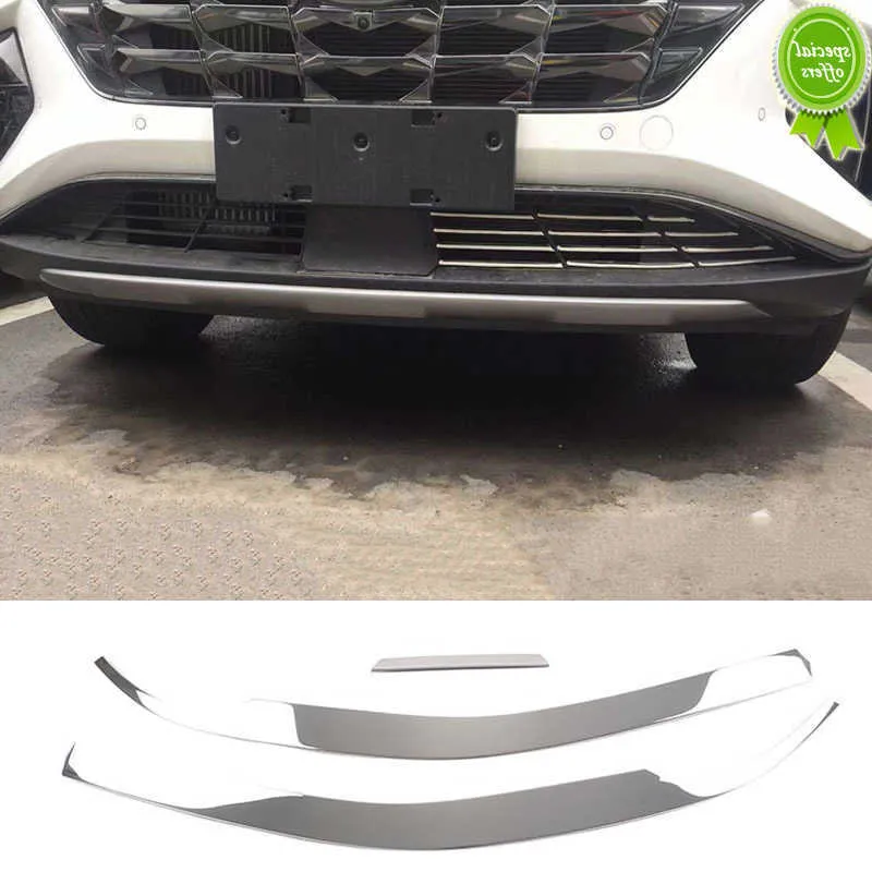 NOWOŚĆ dla Hyundai Tucson NX4 2021 2022 Trint Front Lip Bumper Grille Anti-Scratch Bright Strip Akcesoria