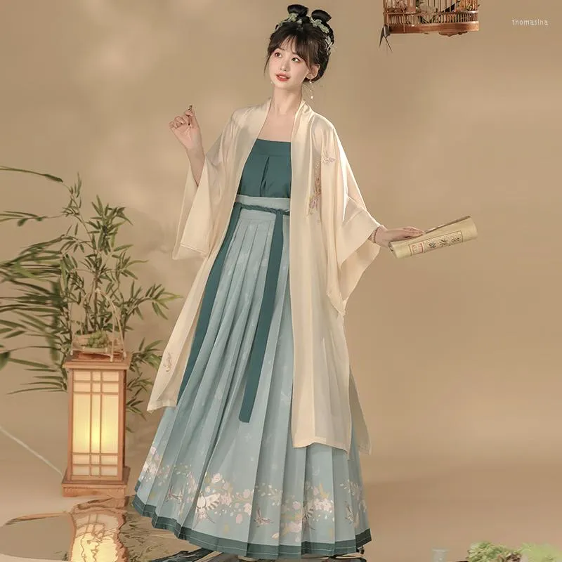Roupas étnicas Mulheres Asiático Chinês Tradicional Hanfu Folk Dance Party Traje Oriental Fada Princesa Tiro Performance Outfit