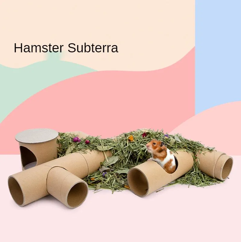 Burar hamster underjordisk tunnel papper rör hamster passage hamster skydd hamster bur landskapsarkitektur leveranser hamster tillbehör