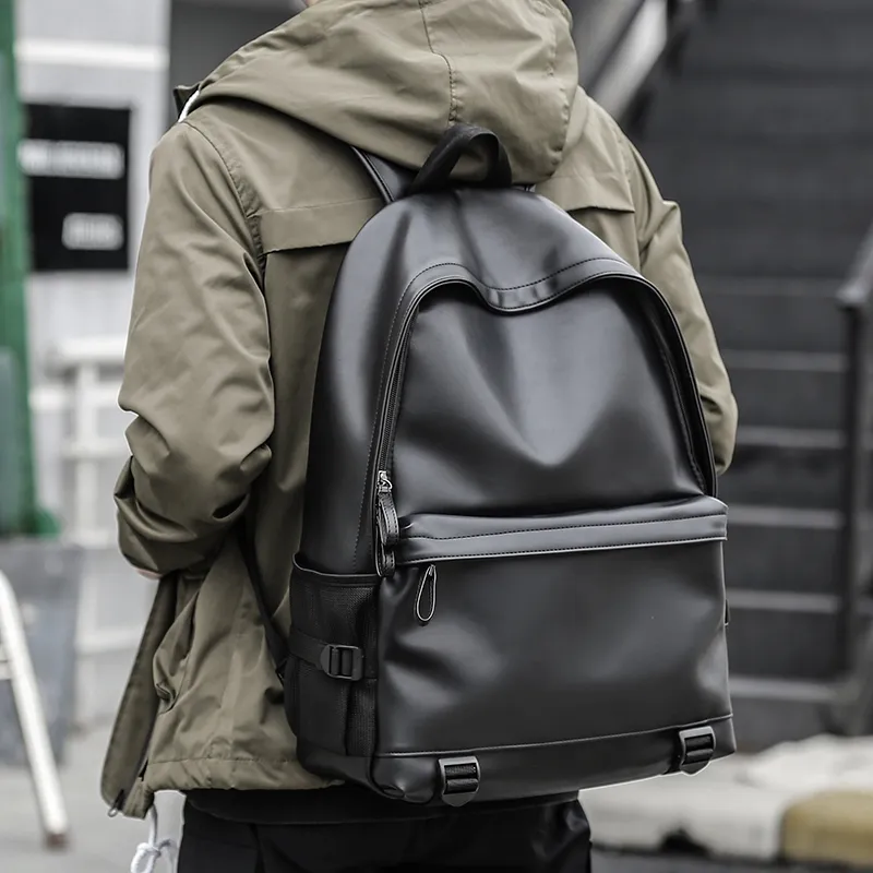 High Quality Leather Backpack For Teenage Boys Black Backpacks For School With Laptop Compartment From Sogoodsbag 33.76 DHgate.Com