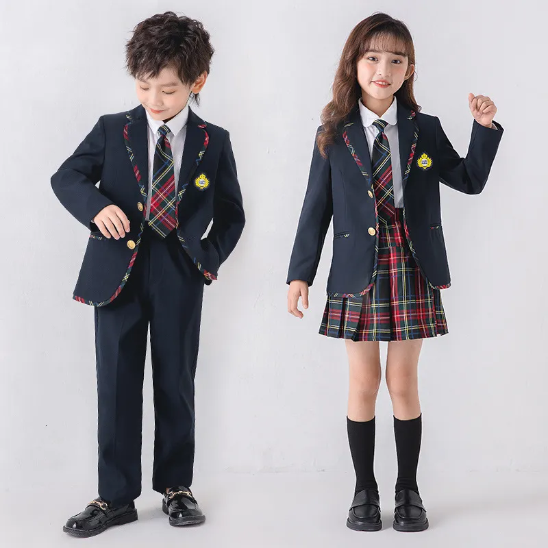 Conjuntos de Roupas Crianças Adultos Meninas Meninos Coréia Reino Unido Japão Uniformes Escolares Roupas Homens Traje Escolar Japonês Feminino Vestido Anime Conjunto de Roupas 230612