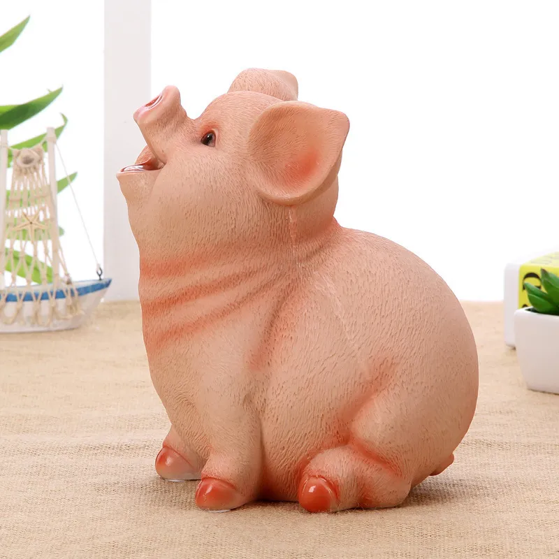 Le petit cochon animé en peluche  est une tirelire ! :D Drôle d