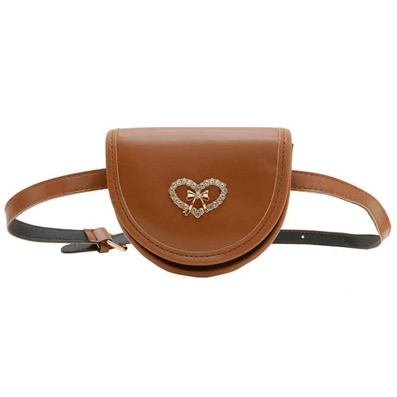 ins invely retro children forms baby girls love heart bowknot acagonal accessories small satchel bag Kids crossbody facs f1776