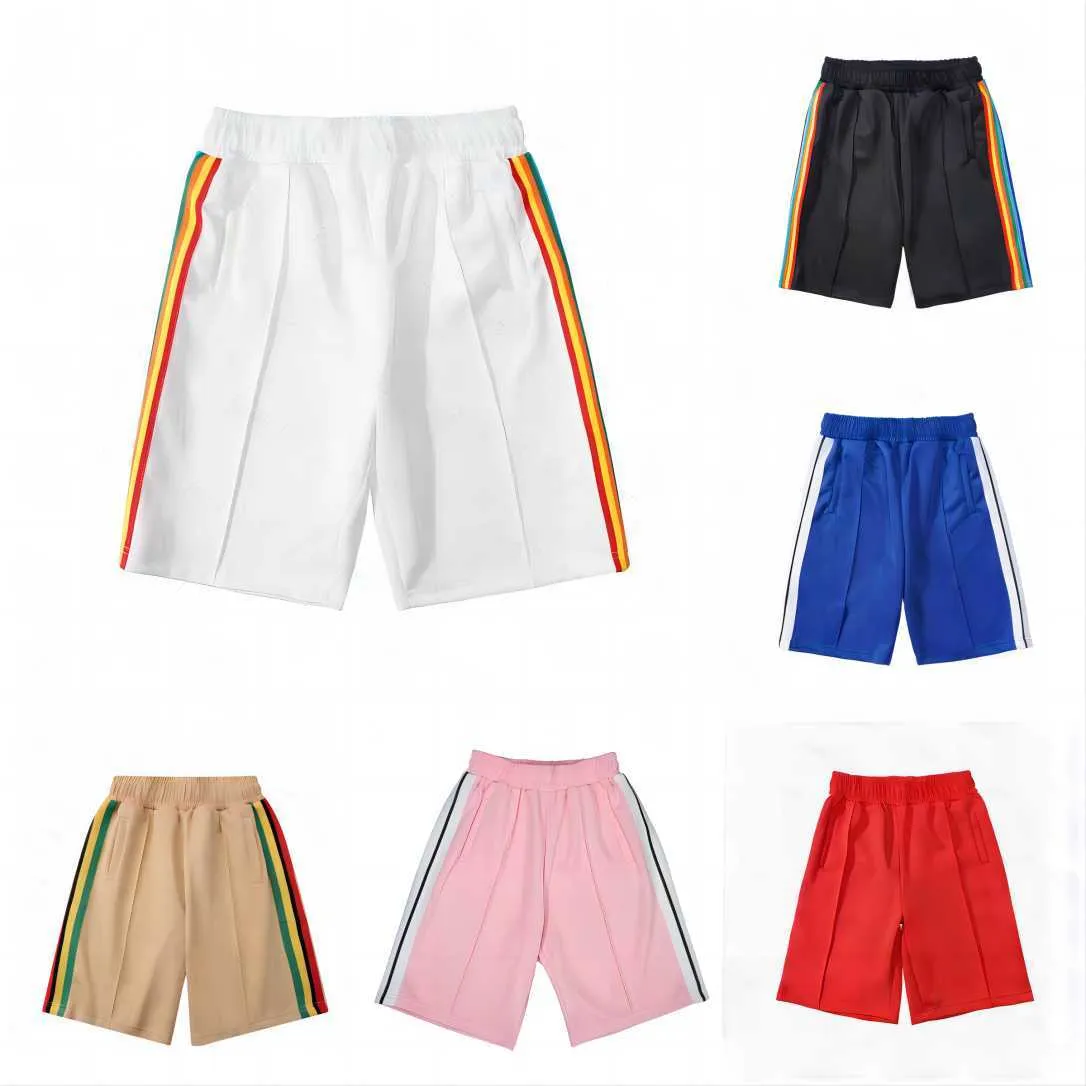 2023 Herren Palmen Shorts Damen Designer Kurze Hosen Briefdruck Streifen Gurtband Lässige Fünf-Punkte-Kleidung Sommer Strandkleidung Schrei