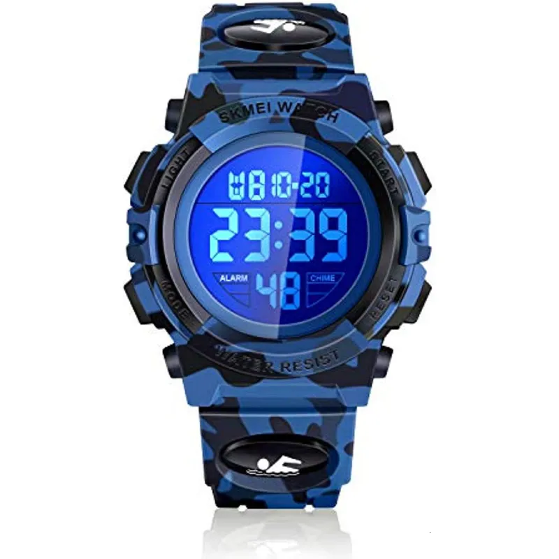 Montres pour enfants Montre numérique pour enfants pour filles garçons 5ATM Étanche Montres de sport pour enfants Temps d'apprentissage Facile à lire Poignet 518 ans 230612