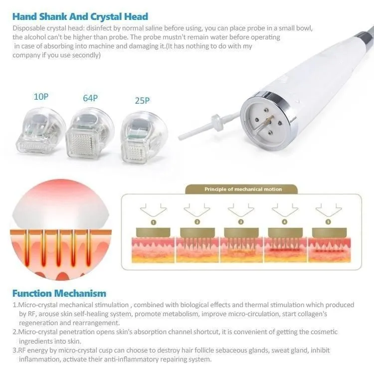 Updated 2 handles Portable Fractional RF microneedle acne scar removal rf microneedling machine
