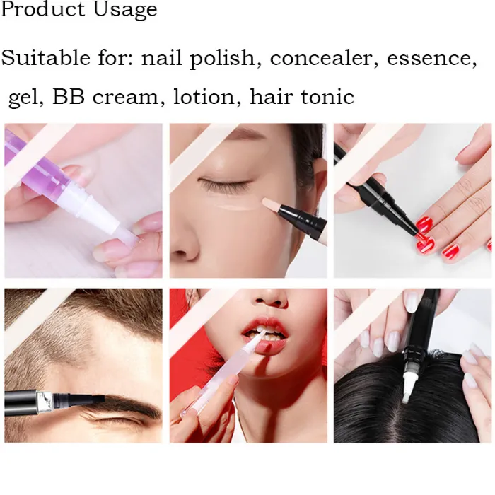 Perfume Bottle Transparent Twist Pens Empty Nail Oil Pen with Brush Empty Cuticle Oil Pen Cosmetic Container Pen Lip Gloss Tubes 221027