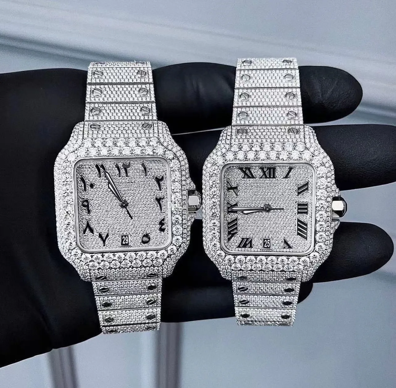montres de luxe hommes montre montres de créateurs haute qualité mouvement montres hommes moissanite montre glacé montre diamant montre montre automatique montre mécanique 112