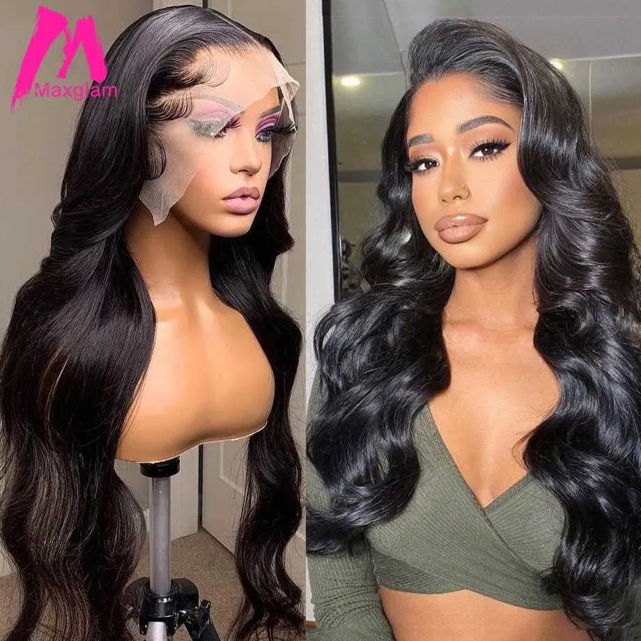 30 40 inch Body 13x6 Frontal Human Hair Wigs Brazilian Loose Water Wave 5x5 Lace Closure Wig for Black Women Z0613