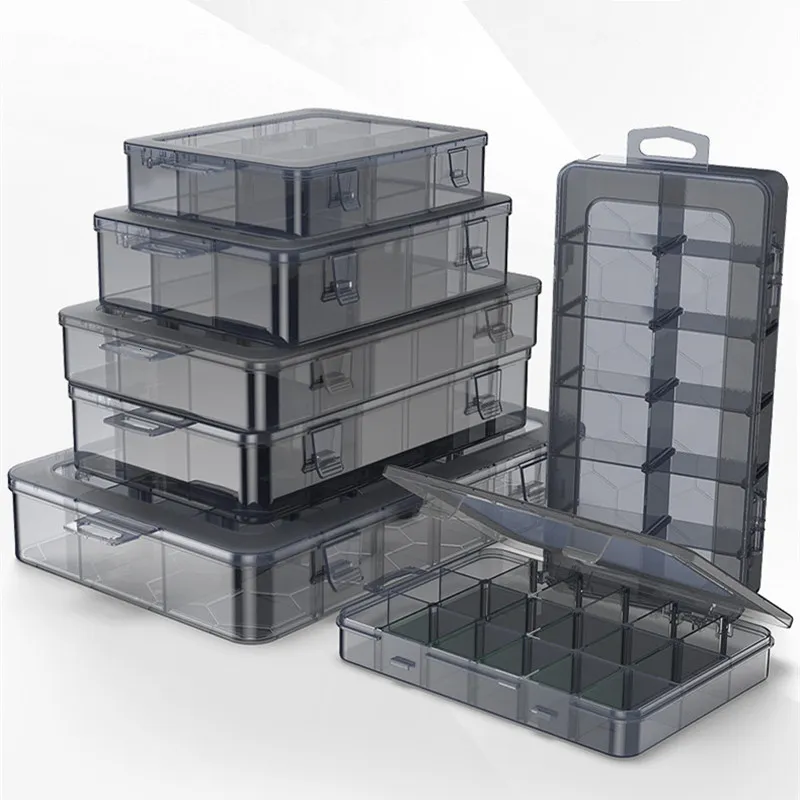 Mathtoxyz Bead Organizer Box(Red,Yellow,Blue), 31Pcs Small Bead Organizers And Storage Plastic Cases Mini Clear Containers Boxes With Hinged Lid And Rectangle For Bracelet Making DIY Jewelry Craft