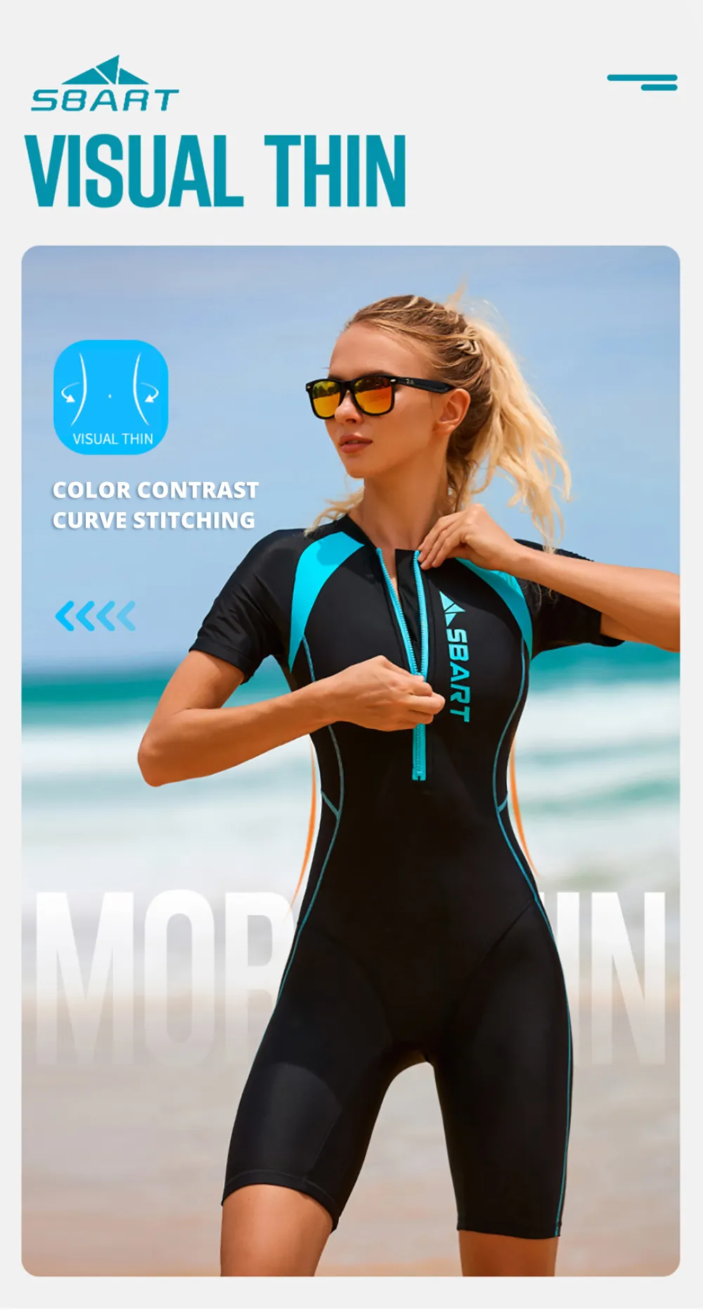 ショッピングウェットスーツの女性ダイビング水着