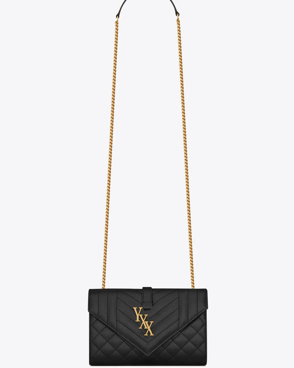 Envelop tas gouden logo graan lederen ketting een schouder crossbody tas klassieke aanbeveling