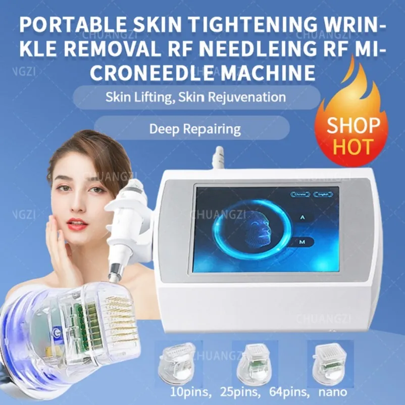 Beauty Microneedle Roller RF Microneedling Machine Stretch Mark Remover Fractional Microneedling Beauty Salon Skin Tight Face Machine