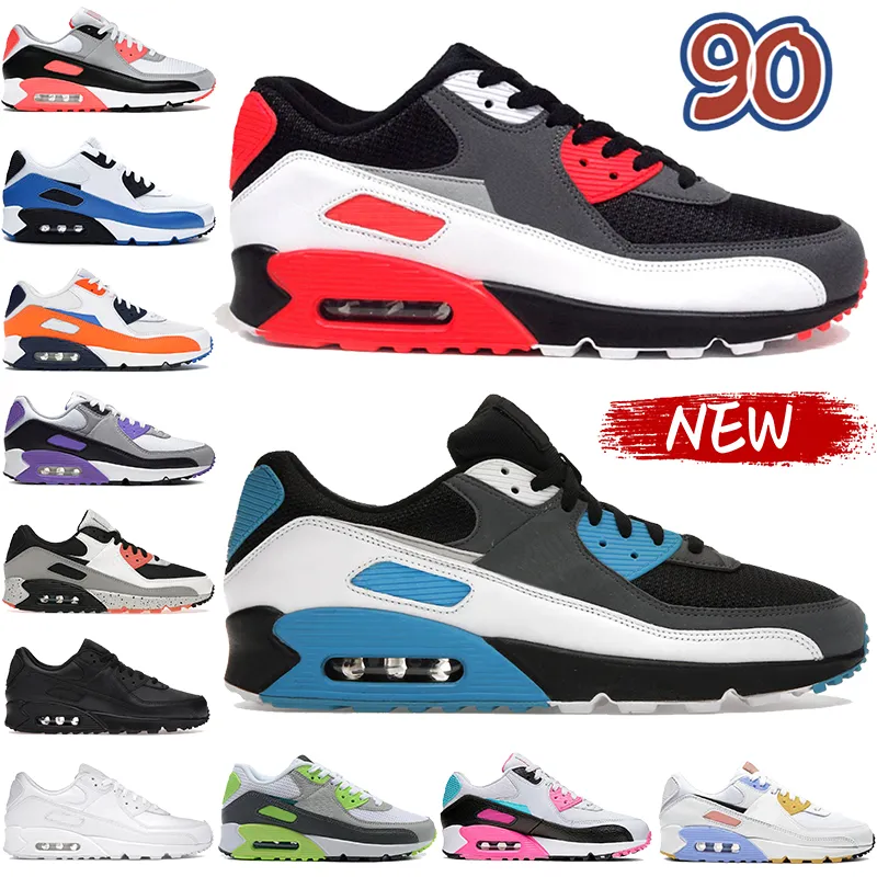 Designer 90 mens running shoes OG reverse infrared triple black white UNC tokyo royal blue oreo cool grey south beach grape low womens sports sneakers trainers
