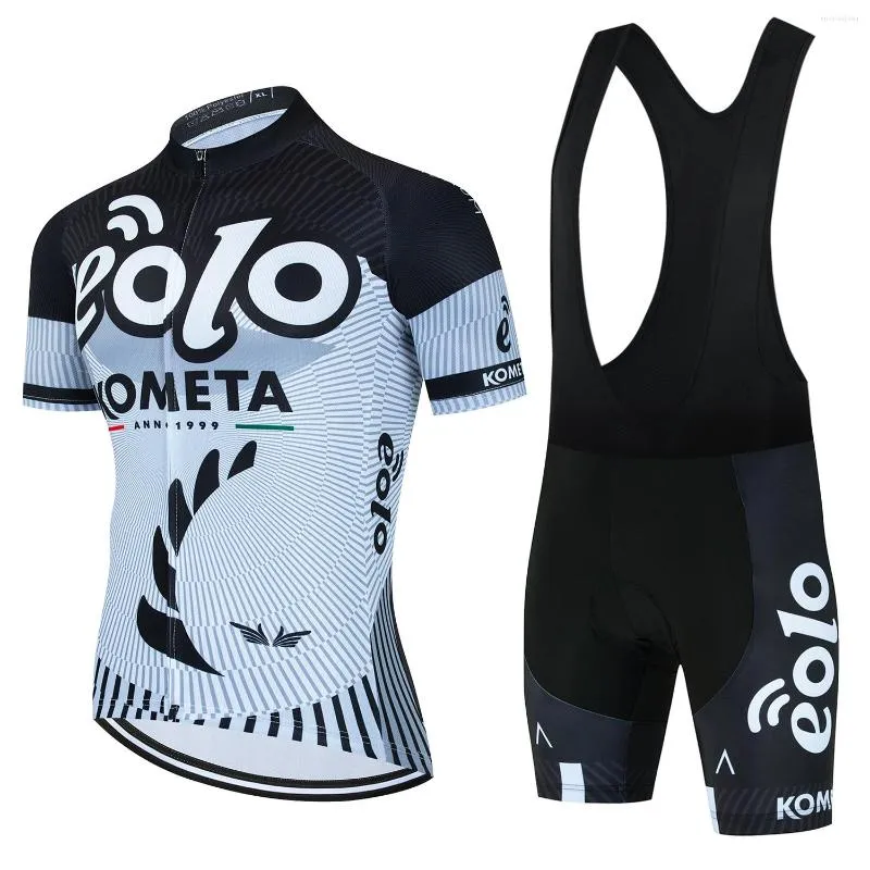 Racing Sets 2023 Team Eolo Kometa Maillot Cyclisme Ensemble Vêtements D'été Hommes Kits Vélo De Route Chemises Costume Vélo Cuissard VTT Maillot