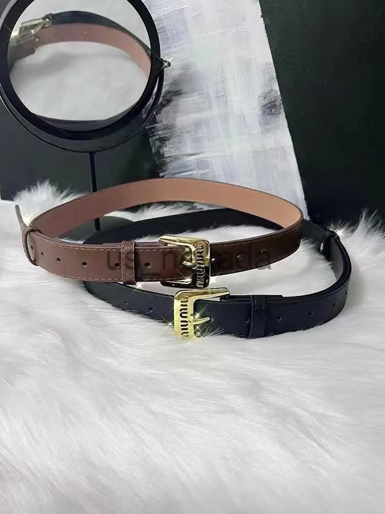 Other Fashion Accessories New Miu Letter Decorative Belt Women's Vintage Punk Men's and Women's Belt Business Casual Versatile INS Jeans Belt J230613