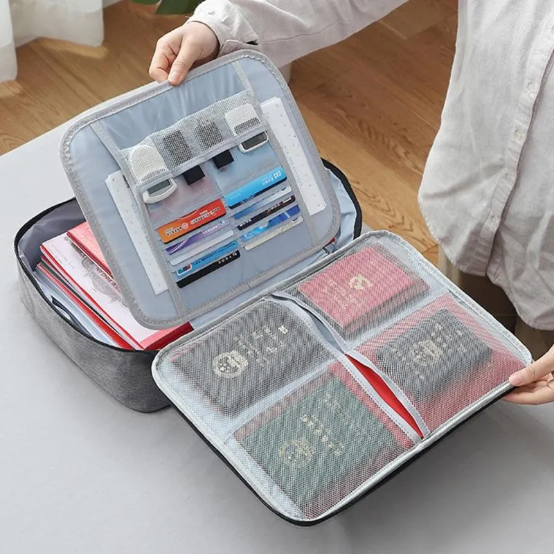 Storage Bags Document Organizer Diploma Important And File Pocket With Soft Handle Mesh Safe Code Lock