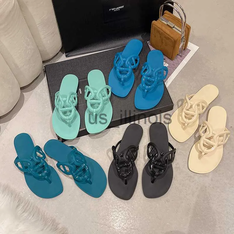 Slippers Fashion Summer Women Flat Sandals Open Toe Solid Color Outdoor Beac Sexy Comfortable Women's Shoes Plus Size J230613