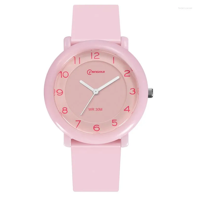 Orologi da polso 2023 Moda impermeabile Orologio casual carino semplice per donna Bambini Bambini Quadrante rotondo Cinturino in silicone Reloj Montre