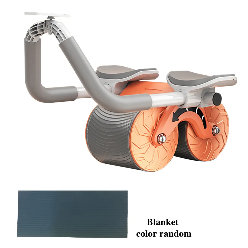 Automatic Rebound Ab Roller with Knee Pad Set Multifunctional Ab Wheel Roller Kit 2024 Home Fitness Equipment for Abdominal Core Workout