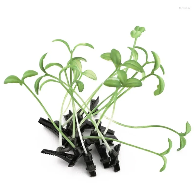 Hair Clips Bangs Duckbill Clip Plant Grips Bean Sprout Side Funny Headwear Decorative Party Barrettes