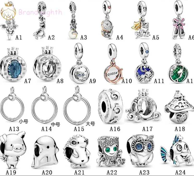 For pandora charms sterling silver beads Hedgehog Cute Tree Owl Slide Bracelets