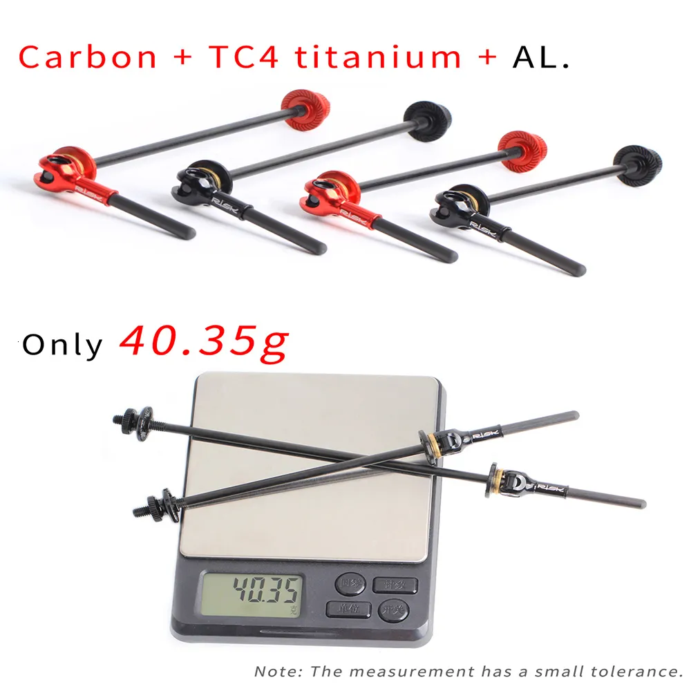 Conjuntos de grupos de bicicleta Ultraleve Ti Axis QR Skewers MTB Bicicleta de estrada Liberação rápida 9mm 5mm Frente 100 Traseira 100135mm Cubo da roda 230612