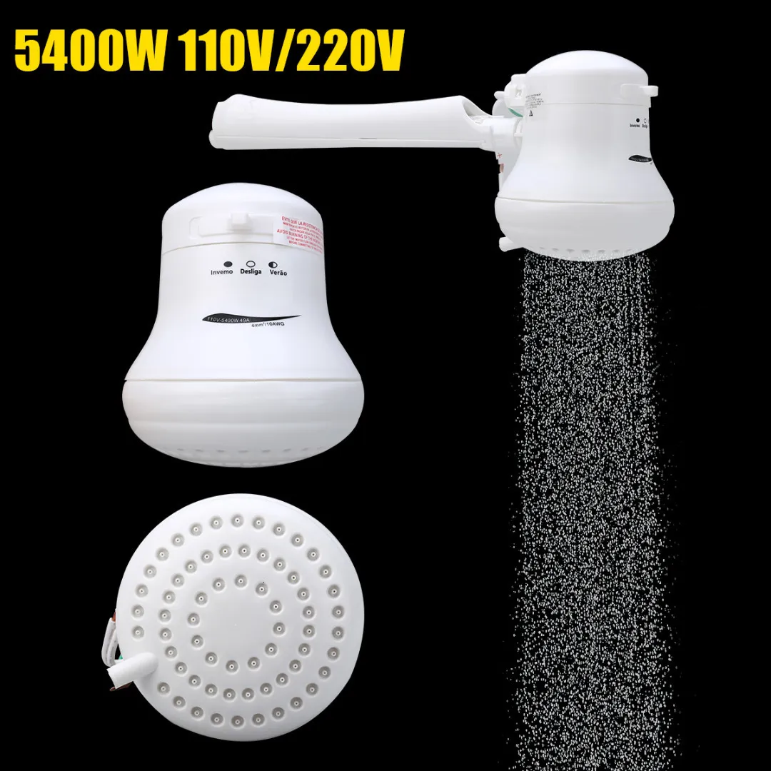 110V/220V 5400W Shower Head Bath Electric Instant Hot Water Heater Hose Bracket