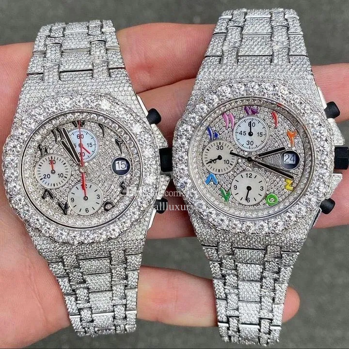 montres de luxe hommes montre montres de créateurs haute qualité mouvement montres hommes moissanite montre glacé montre diamant montre montre automatique montre mécanique 113