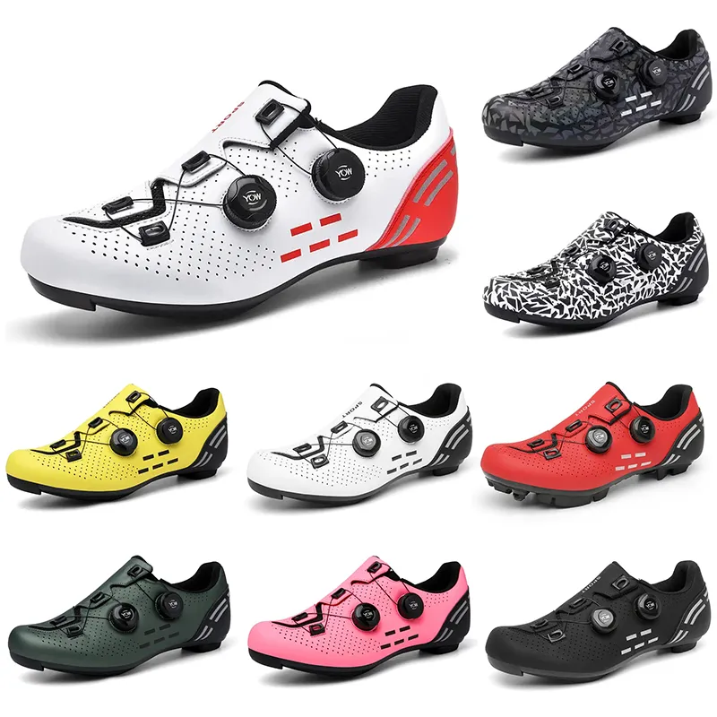 Cycling lock shoes man Black Red White Green Grey Yellow Pink mens trainers outdoor sports sneakers