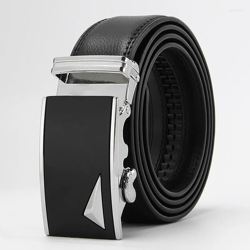 Belts Mens Belt Genuine Leather Classic Style Ceinture Top Quality For Jeans Ratchet Reversible Buckle