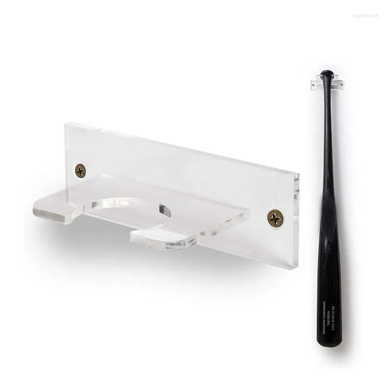 Acrylic Baseball Bat Wall Mount - Horizontal Display Holder For Any Bat, Hardware Included