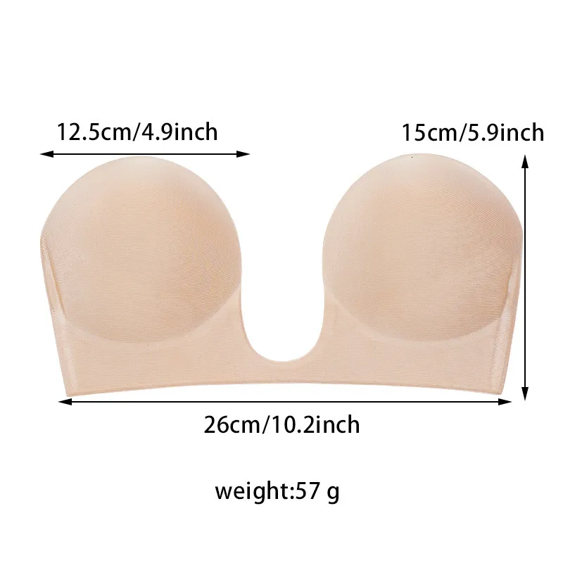 Accesorios Intimos Invisible Push Up Bra Sujetadores Sin Tirantes Vestido Fiesta De Bodas Sujetador De Silicona Autoadhesivo Pegajoso Transpirable Deep U Ropa Interior 230613 De 9 17 DHgate
