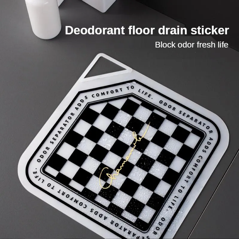 Set deodorant pavimenti per scarico del pavimento bagno bagno silicone cestino tappetino per cuscinetti per acqua anti odori Accessori per il bagno set ceramico