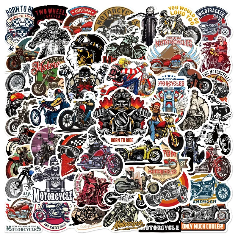 Set Da 50 Adesivi In PVC Per Bici, Casco E Laptop – Stile Graffiti, Impermeabili, Multicolore