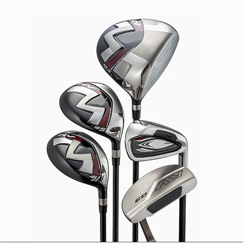 Mens Golf Clubs RV8 Golf Komplett uppsättning klubbar förare Fairway Wood Putter Irons Graphite Golf Shaft Headcover