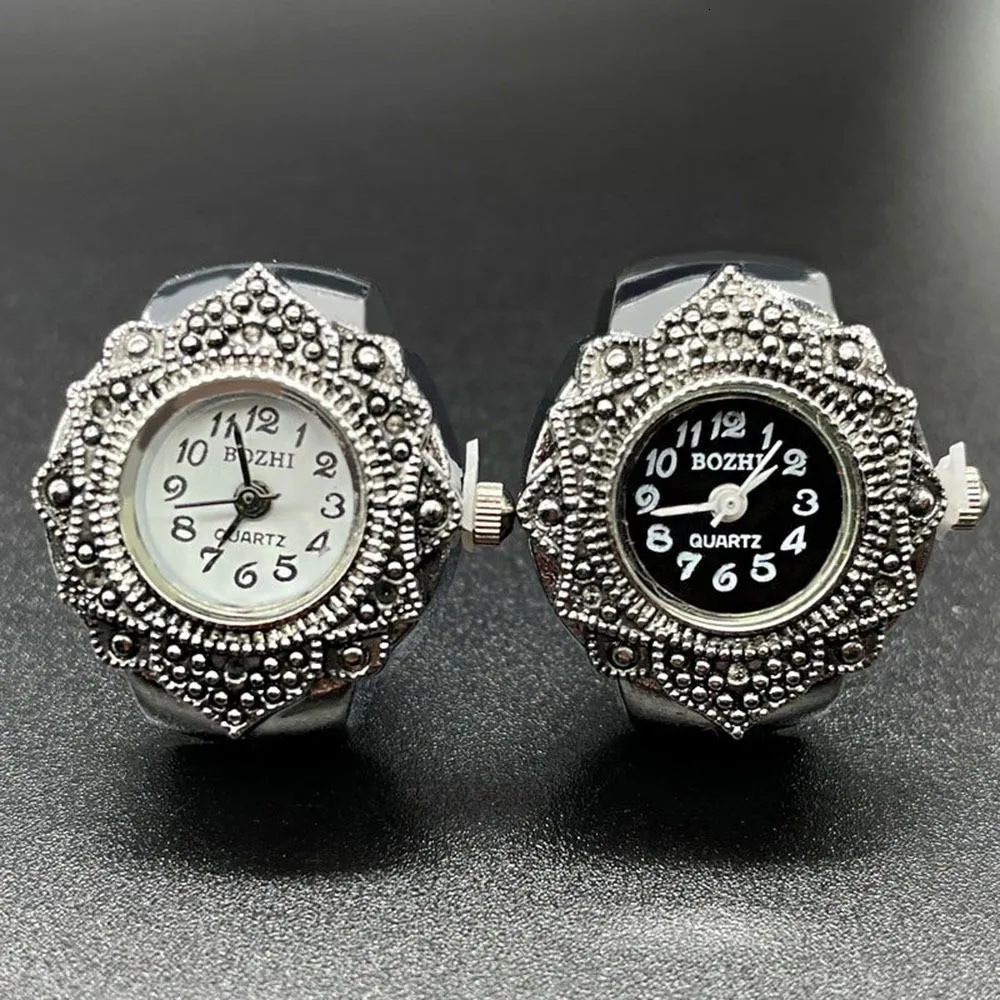 Other Watches for Women Men Fashion Jewelry Clock Gift Ring Watch Elastic Stretchy Rings Digital Round Quartz Finger 230612