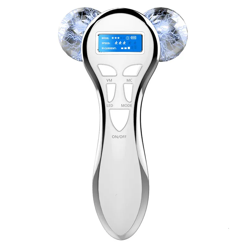 Masseur de visage 4D MicroCurrent Roller Électrique Beauté Peau Serrer Anti Vieillissement V Corps De Levage 230612