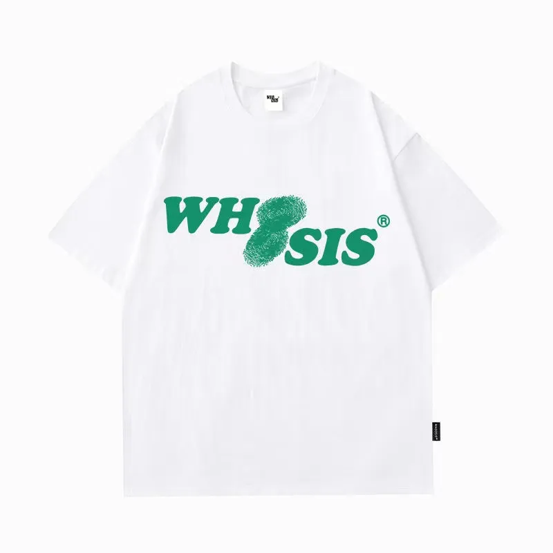 WHOOSIS mens t shirts men shirts designer tees t shirts été pur coton imprimé manches courtes, nom inconnu série couple tendance vêtements de rue 23W