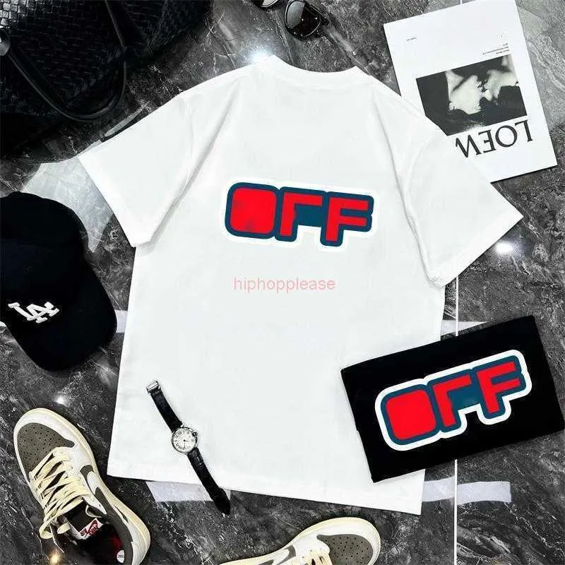 OFFes 50% Sweatshirt men women short sleeve t shirt designer Tshirt oversize hip hop pullover tee fashion shirts printed Tshirts Mens Round Neck tees White Black Top