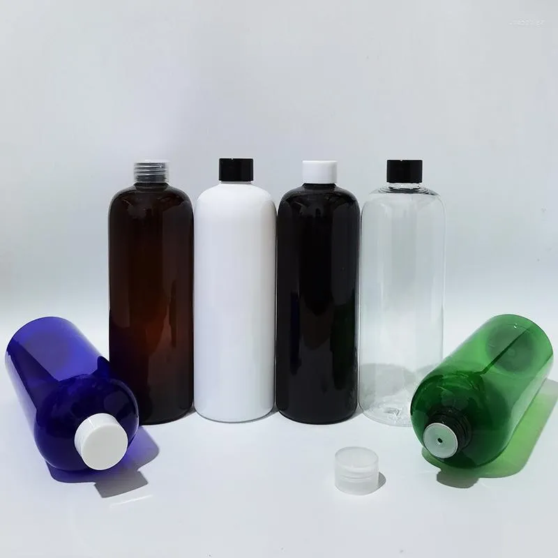 Butelki do przechowywania 15pcs 500 ml pusta biała czarna czarna przezroczysta butelka do szamponu do szamponu żel żel