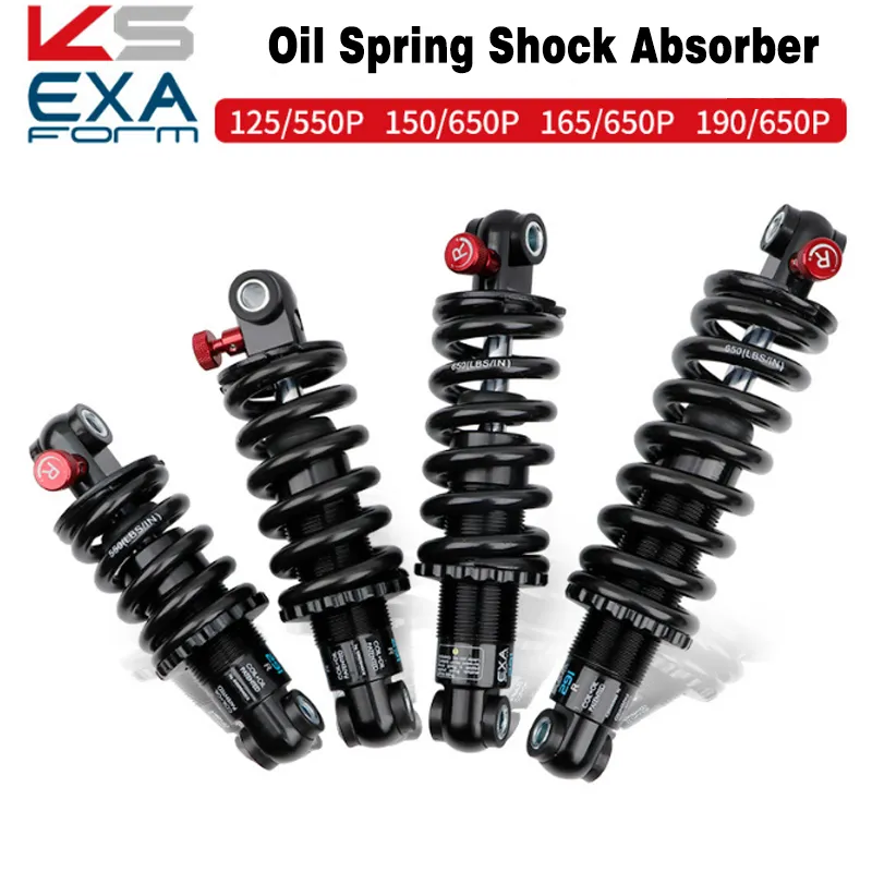 Bike Groupsets EXA Rear Shock Absorber For Downhill Boost Mountain 125 150 165 190mm Ajustable Suspension Spring Bicycle 230612