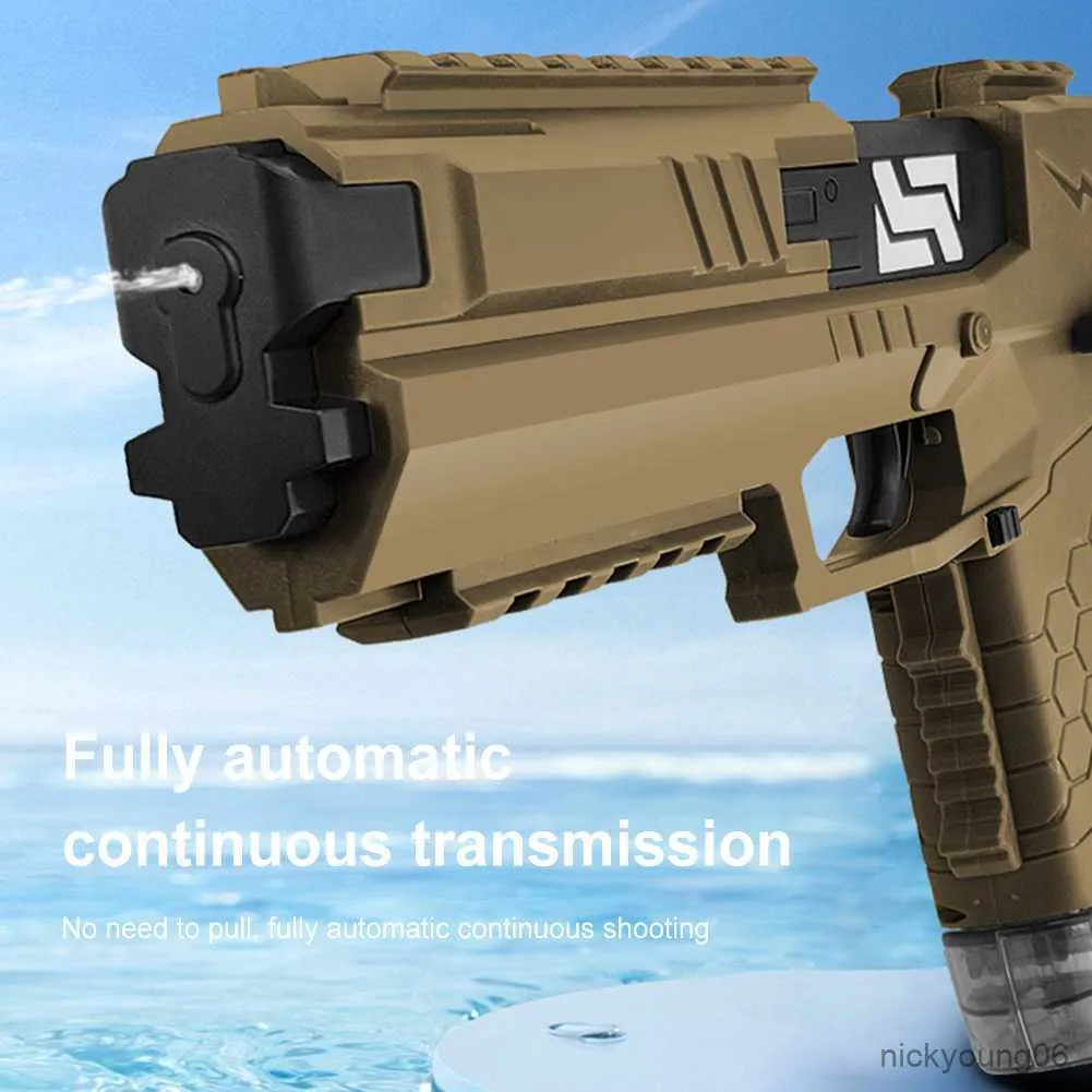 Sand Play Water Fun Fully Automatic High-Speed Continuous Firing Gun Summer Electric Birthday Gift for Kids R230613