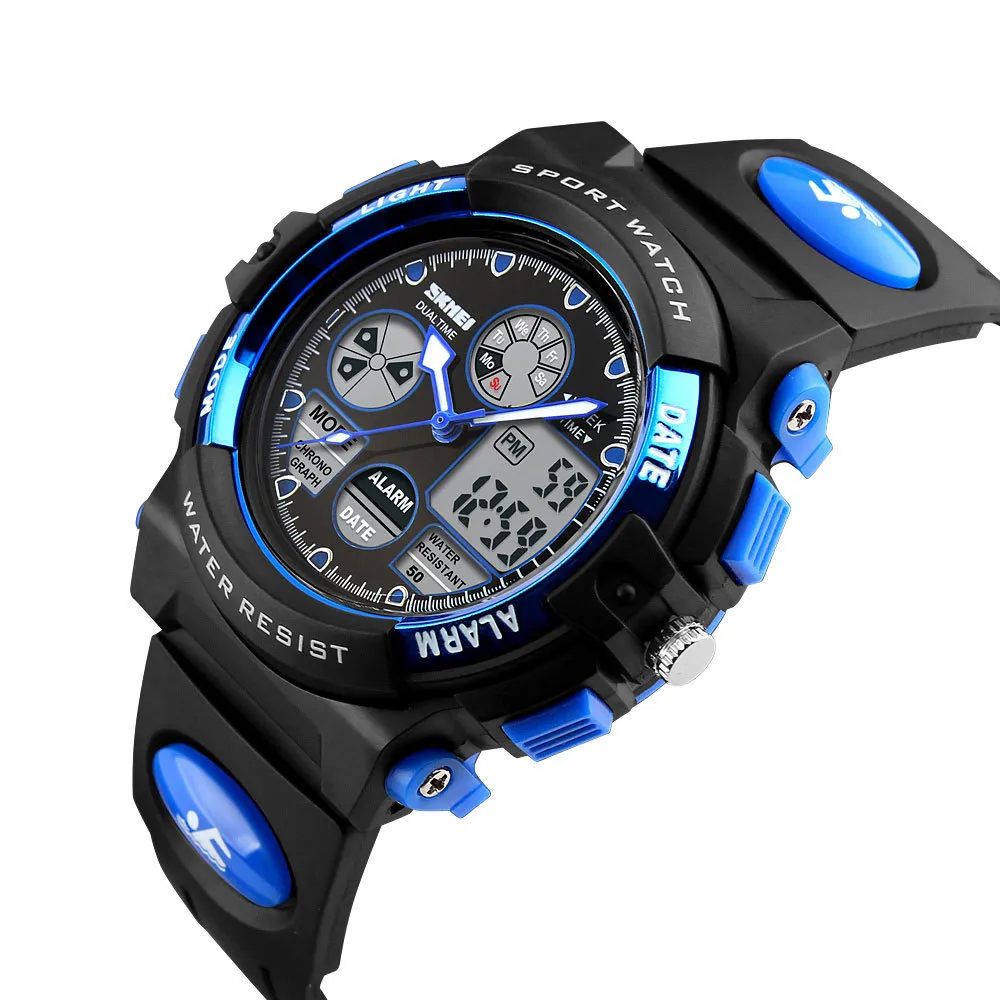 Children's watches 2023 SKMEI Kids Watches Children Watch Sports Wristwatches Waterproof Military Dual Display LED Montre Enfant 230612