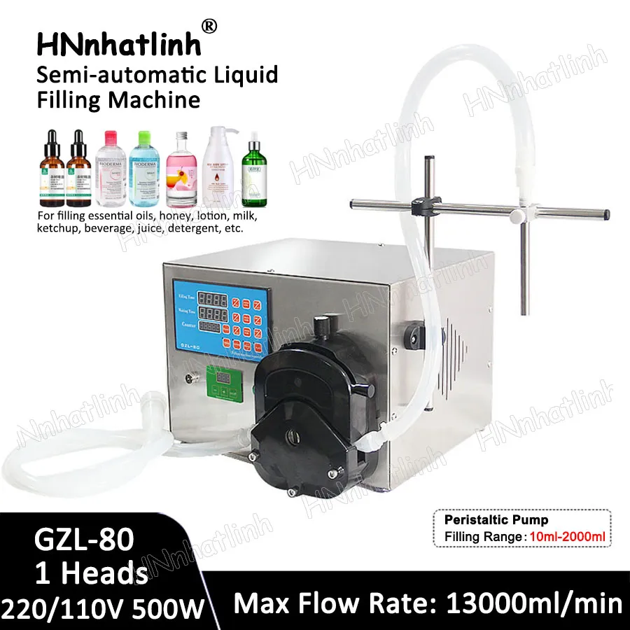 13000ml/min Máquina de enchimento de garrafas semi automática Líquido Óleos essenciais Mel Água Suco Bebidas Azeite Bomba peristáltica Frasco Produção de embalagem