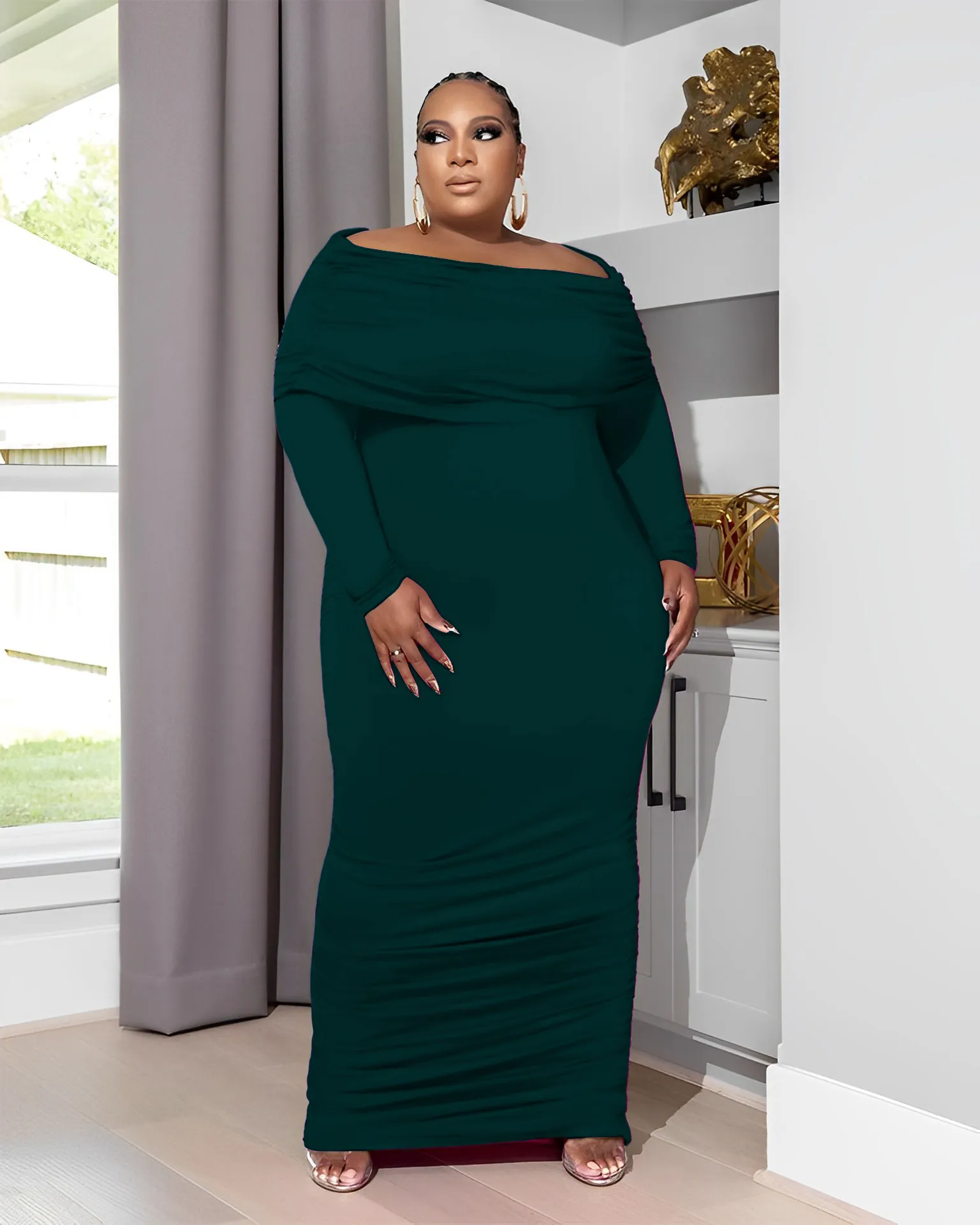 fall plus size sheath dress SL Fashions 611105 Short Plus Size Dress